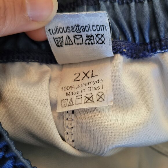 Tulio Mens Tank Top and Shorts Matching Set Navy Blue and Gold Bee AOP 3XL 2XL - Picture 5 of 11